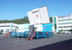 汇斯诚牌流动舞台车 东风天龙移动舞台房车 翼开启商业演出车