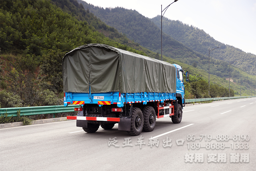 6×6重卡，6×6三桥车，三桥货运卡车，东风全驱，340马力重载卡车，5.5米长途货车
