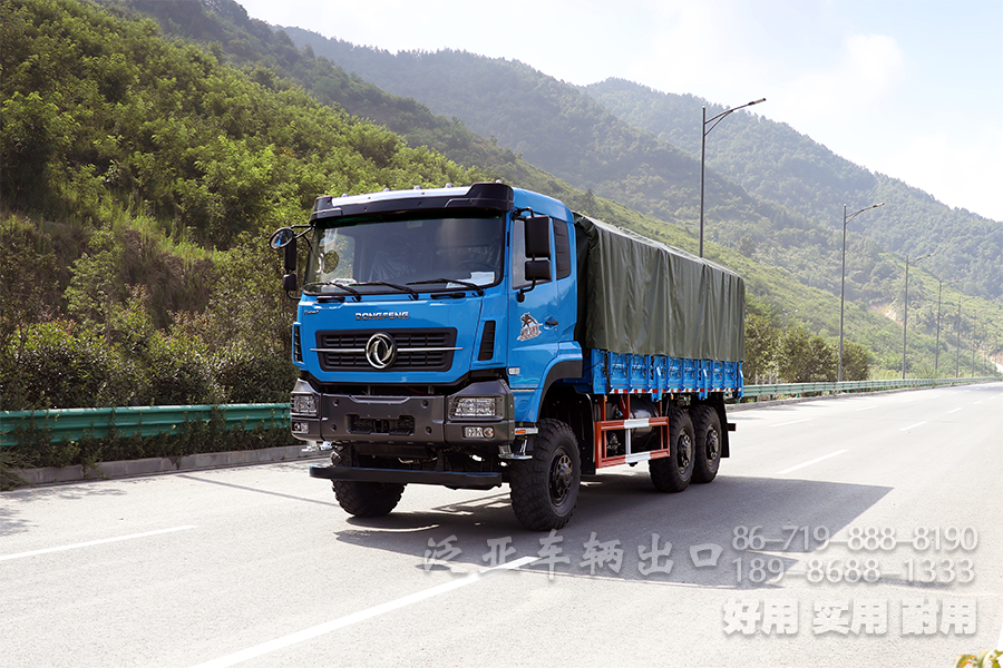 6×6重卡，6×6三桥车，三桥货运卡车，东风全驱，340马力重载卡车，5.5米长途货车