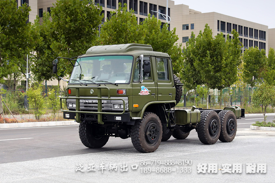 东风六驱EQ2102N越野专用车底盘_东风6*6平头153双排驾驶室卡车底盘