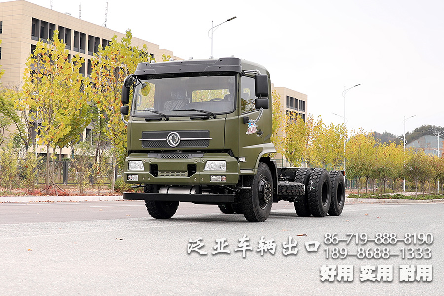 东风六驱210马力越野车底盘、东风6x4越野油罐车底盘、东风平头排半越野专用车底盘