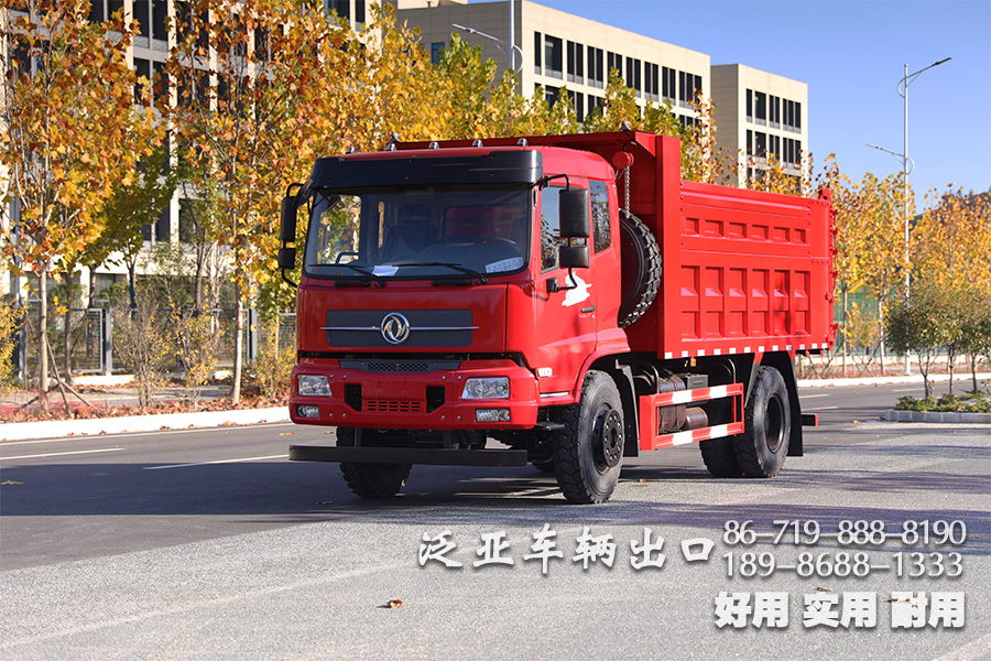 东风平头4x2运输车、东风210马力自卸运输车、东风平头排半驾驶室货车