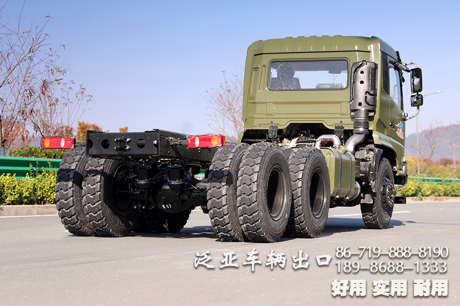 东风六驱、大马力底盘、越野运输车底盘、210马力底盘、出口专用底盘