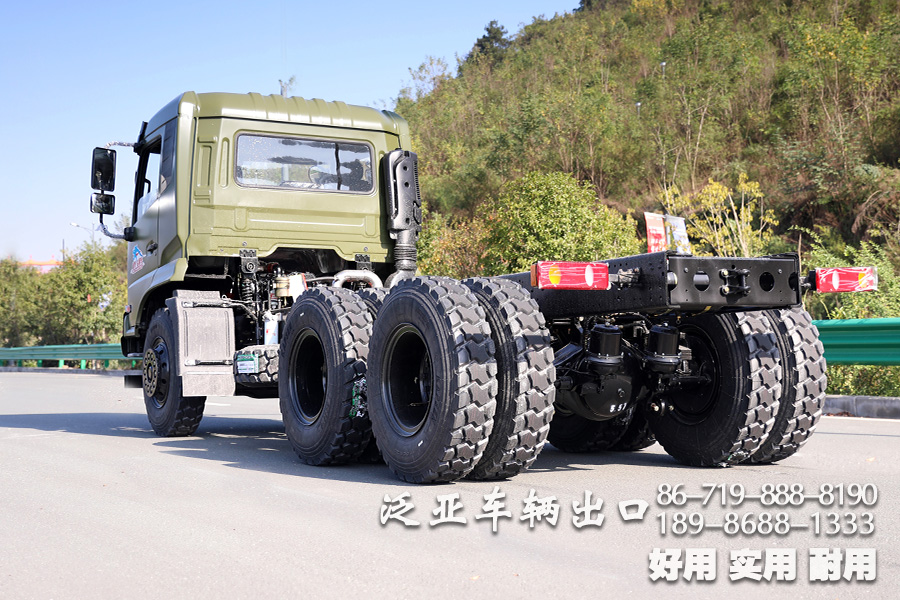东风六驱、大马力底盘、越野运输车底盘、210马力底盘、出口专用底盘