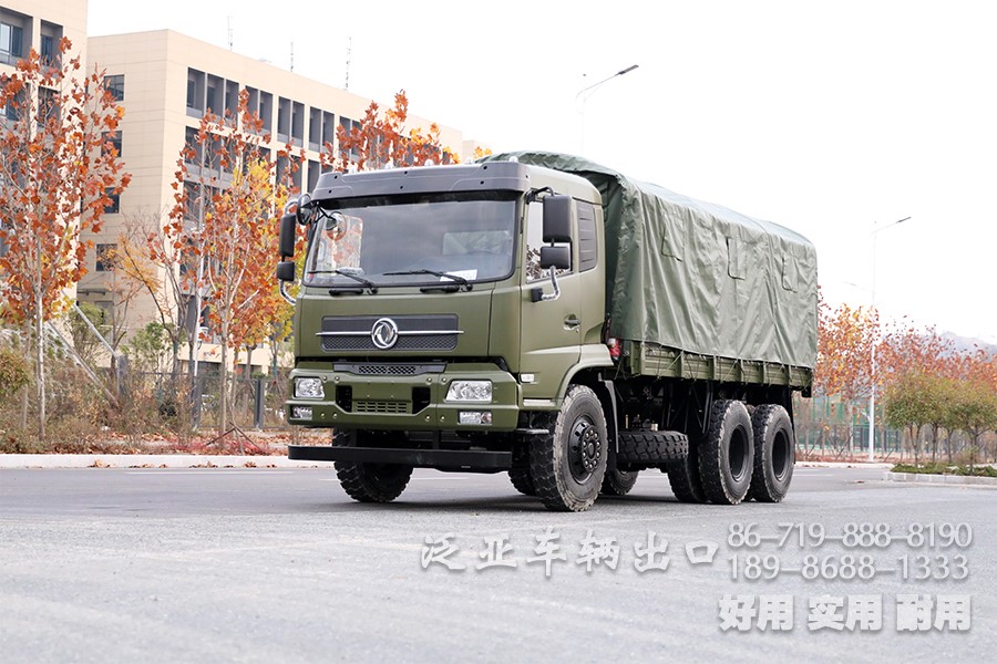东风六驱篷布越野载货、东风210马力越野卡车、东风6x4越野运输车