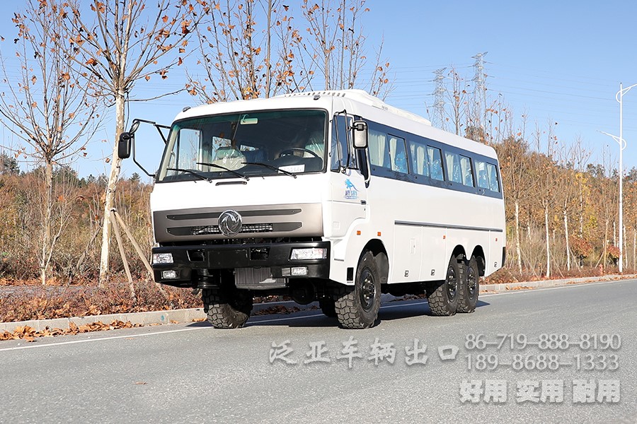 东风六驱190马力越野客车_东风6*6手动六档越野中巴车、客车改装生产厂家
