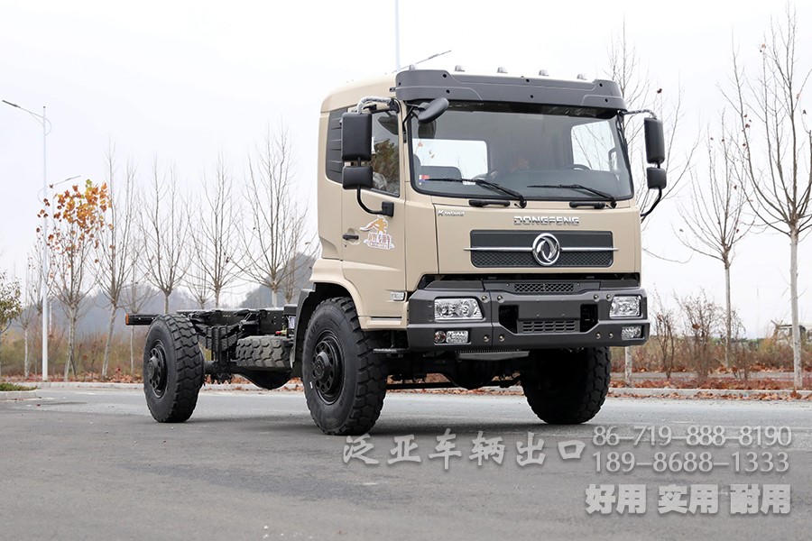 东风4x4，东风四驱，东风大马力卡车，手动八档卡车，大马力底盘出口