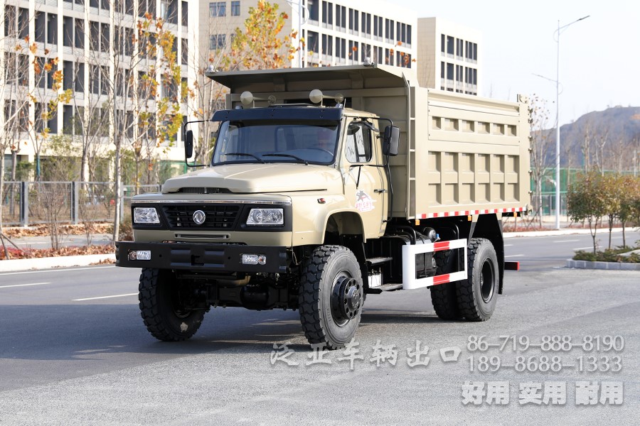 东风四驱舵灰色尖头越野卡车、东风240马力越野运输车、东风4x4手动八档变速越野货车