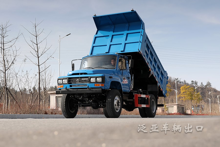 东风四驱190马力4x4蓝色经典款越野自卸车、越野专用车、工地专用车辆