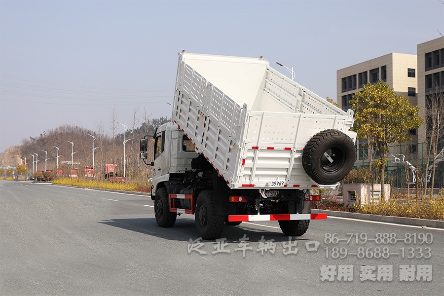 东风13吨自卸车,四驱自卸卡车,4x4自卸车,货箱加高型自卸车,越野自卸卡车,两桥矿用自卸车,自卸车出口,自卸车销售