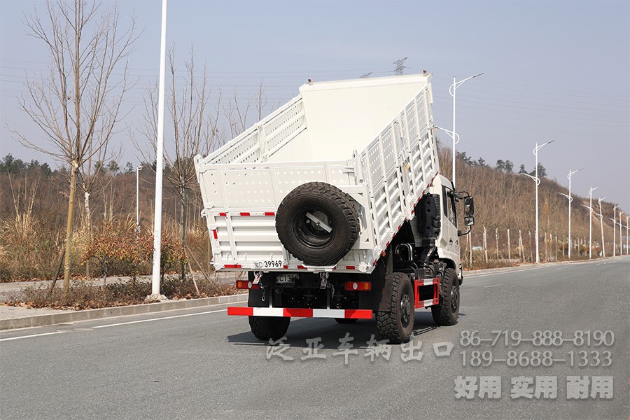 东风13吨自卸车,四驱自卸卡车,4x4自卸车,货箱加高型自卸车,越野自卸卡车,两桥矿用自卸车,自卸车出口,自卸车销售