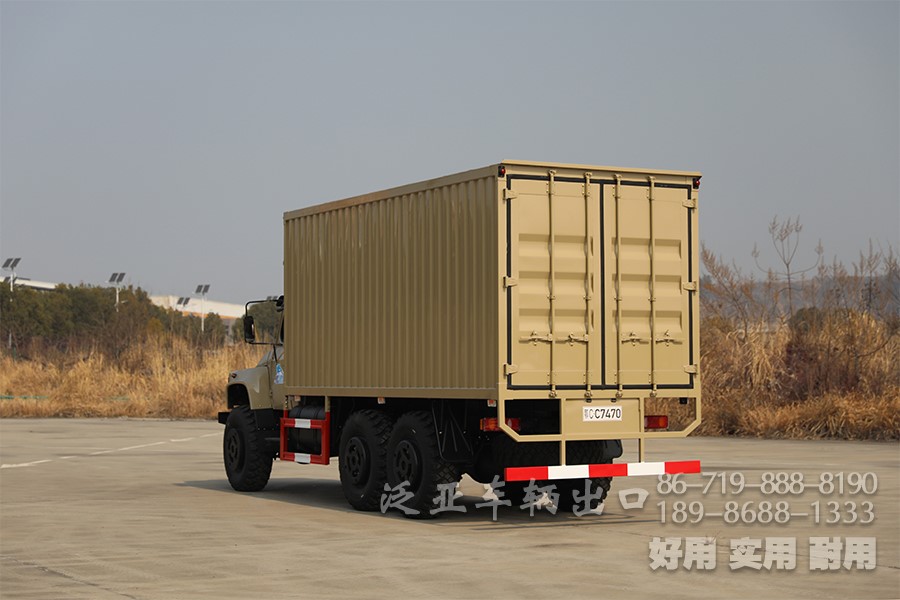 多用途越野专用车，东风6*6厢式车，EQ2100越野厢卡，野外露营车，瓦楞板厢式车