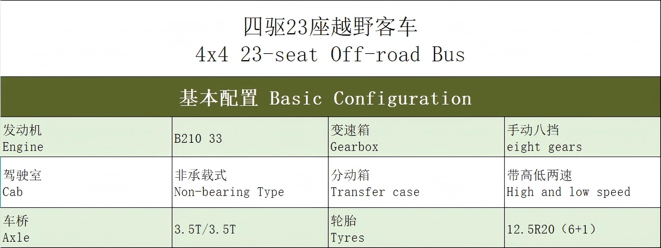 23座客车，矿区中巴，森林消防，观光巴士，通勤车